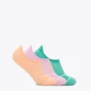 Invisible Sock 3 Pk-cantaloupe / pk twilight / shoreline